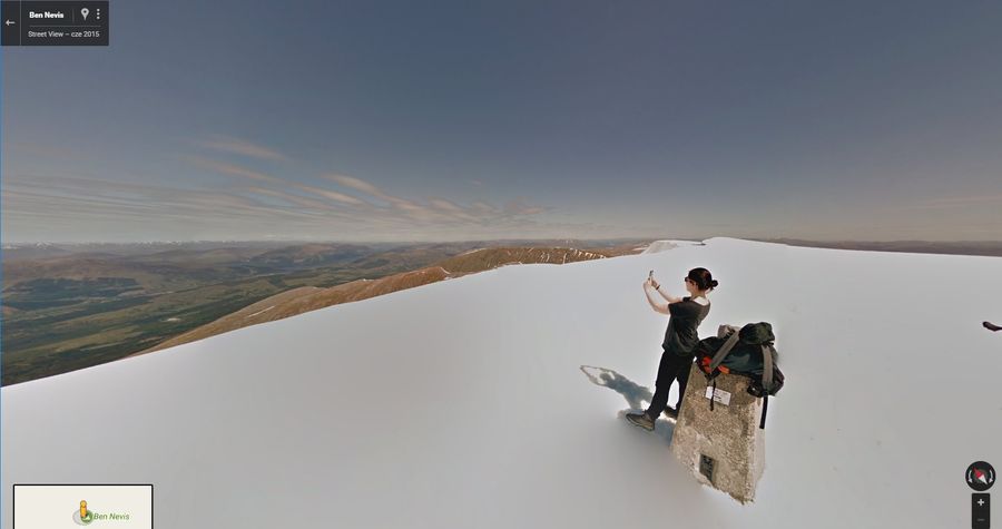 w Szkockie góry z Google Streetview